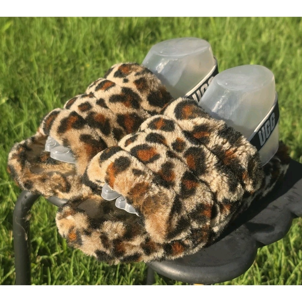 UGG Women's Fluff Yeah Slide Panther Print Slipper - 1120903